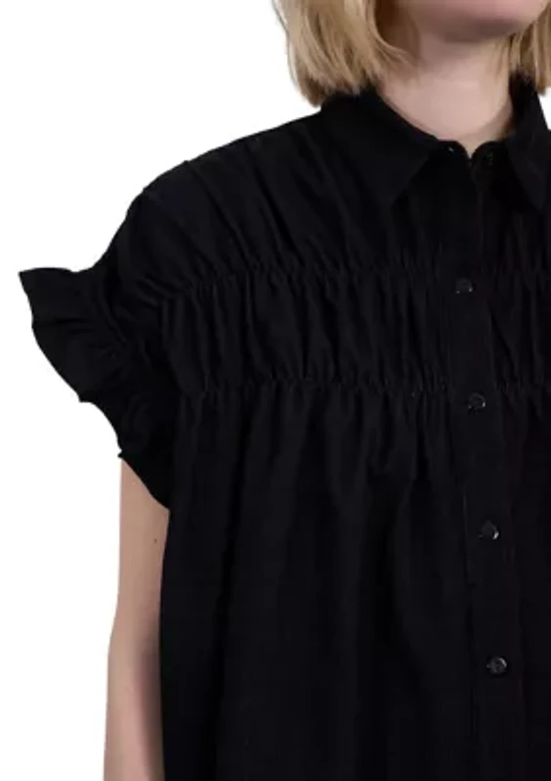 Women's Smocked Corduroy Dress