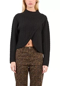Women's Cross Front Cable Sweater