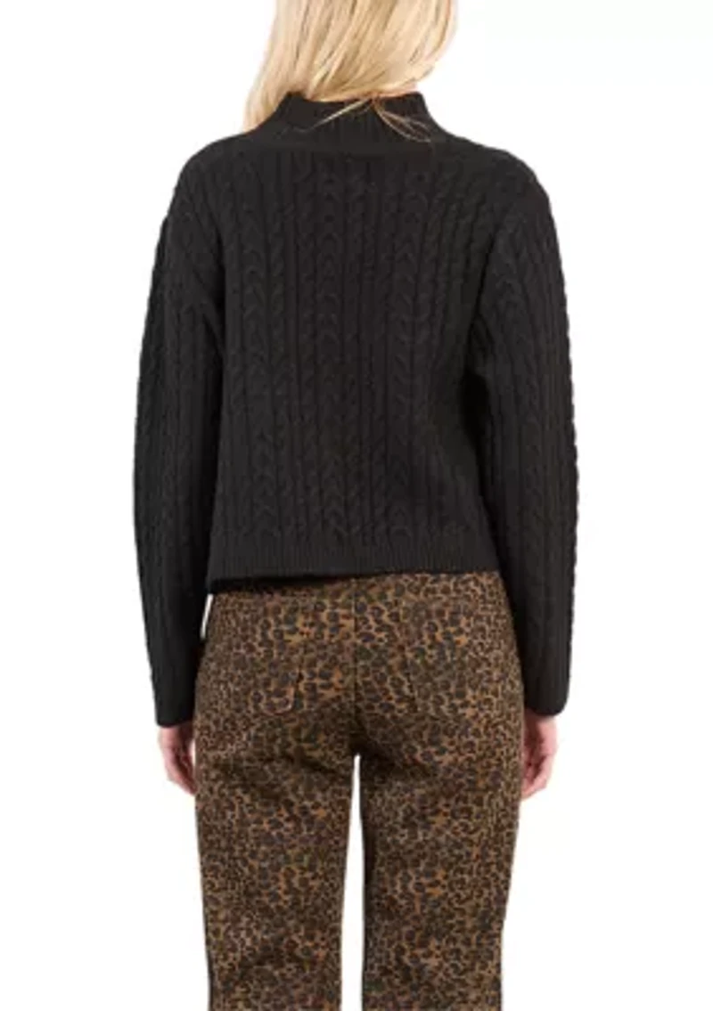 Women's Cross Front Cable Sweater