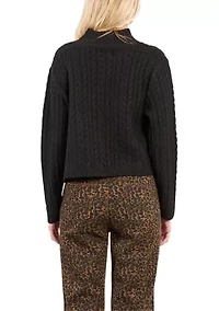 Women's Cross Front Cable Sweater