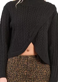 Women's Cross Front Cable Sweater