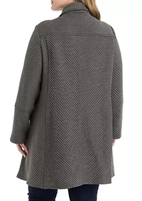 Plus Asymmetrical Cardigan