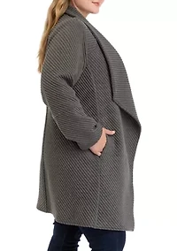 Plus Asymmetrical Cardigan