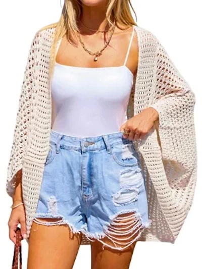 Women's Cozy Cove Crochet Beach Cover-Up Cardigan