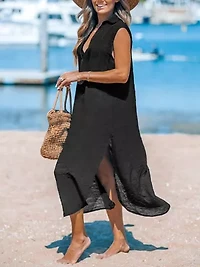 Women's Cover-Up Midi Dress