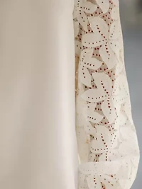 Women's Floral Lace Scalloped V Neck Top