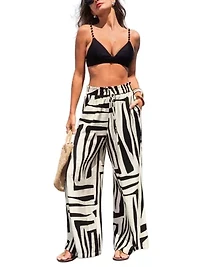Women's High Frequency Abstract Cover Up Pants
