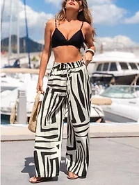 Women's High Frequency Abstract Cover Up Pants