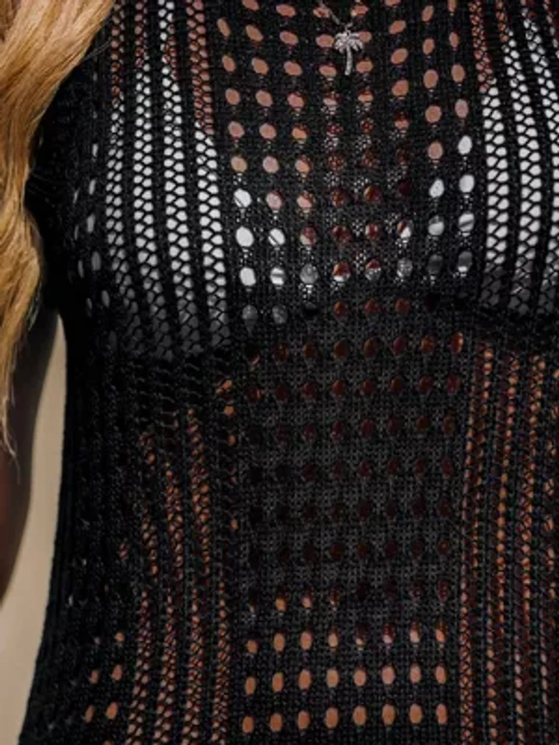 Women's Sleeveless Cutout Bodycon Cover-Up Maxi Dress