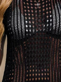 Women's Sleeveless Cutout Bodycon Cover-Up Maxi Dress