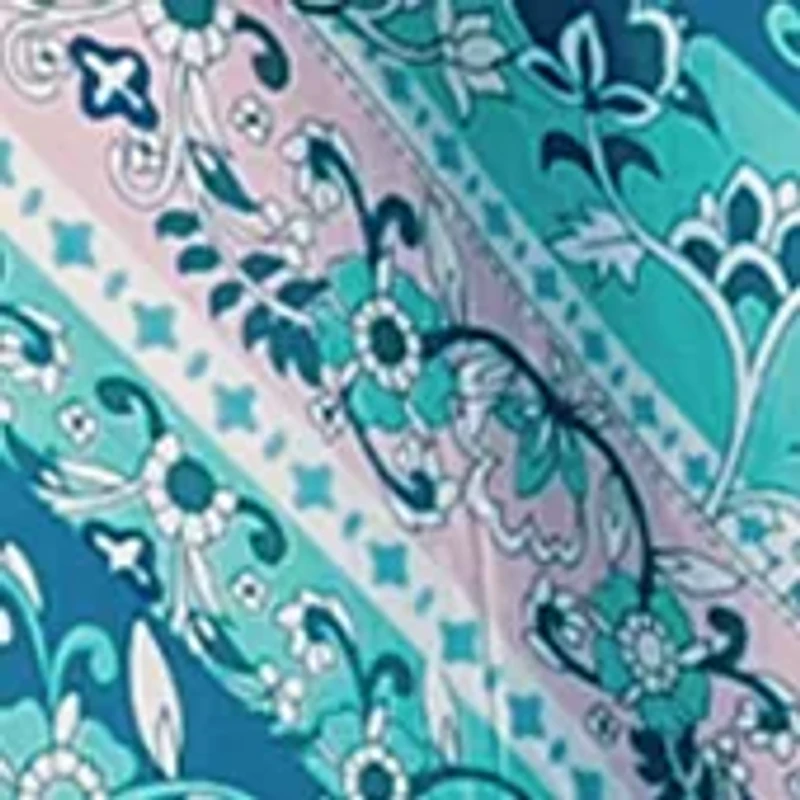 Women's Patchwork Print Wrap Front Dress
