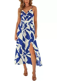 Women's Sleeveless High Neck Tiered Coverup Dress