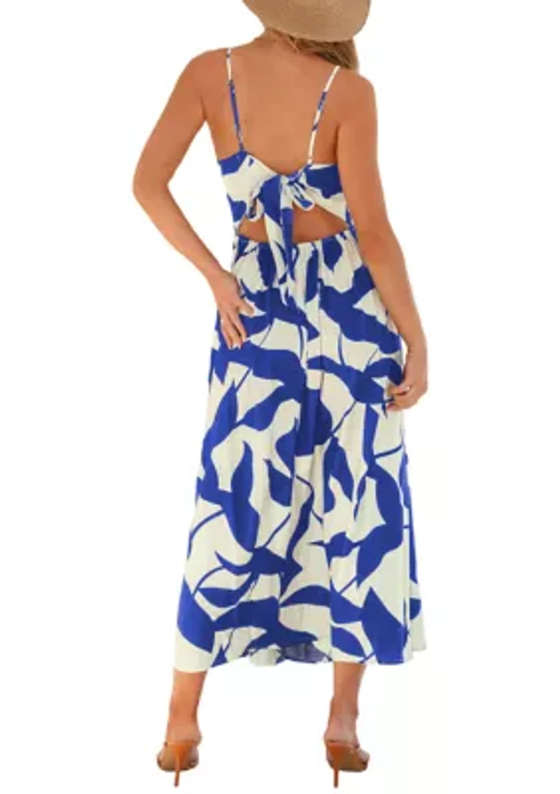 Women's Sleeveless High Neck Tiered Coverup Dress