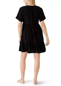 Women's V-Neck Swim Coverup Dress