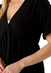Women's V-Neck Swim Coverup Dress
