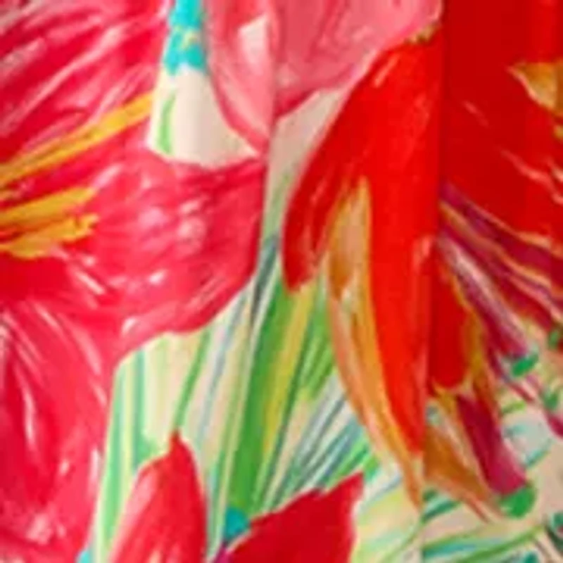 Women's Lace Inset V-Neck Bell Sleeve Dress