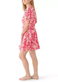 Women's Placement Print V-Neck Dress