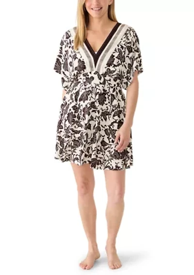Women's Placement Print V-Neck Dress