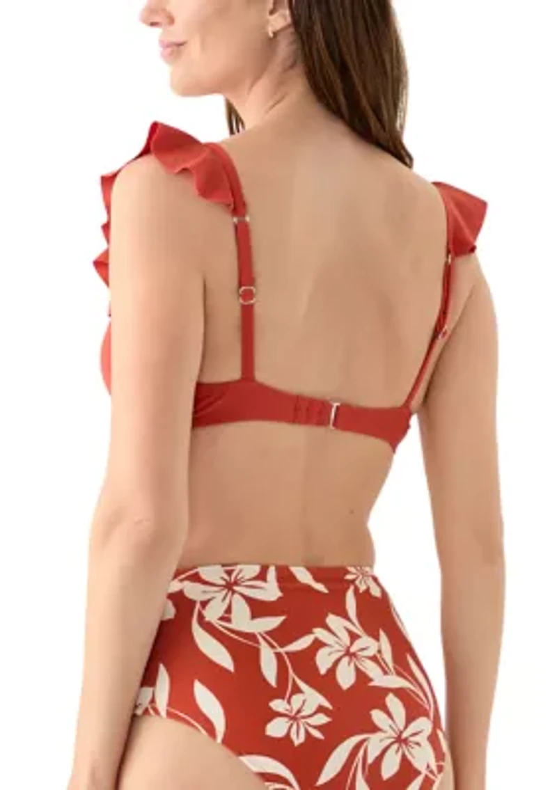 Ruffle Underwire Bikini Swim Top