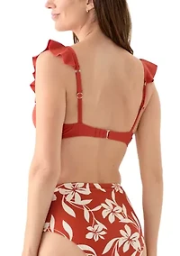 Ruffle Underwire Bikini Swim Top