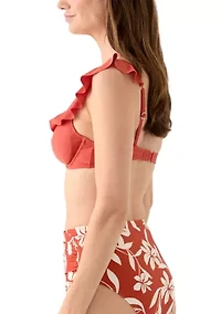 Ruffle Underwire Bikini Swim Top