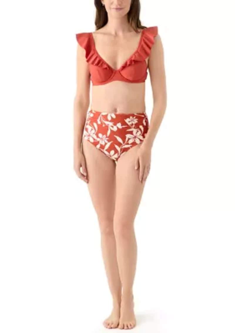 Ruffle Underwire Bikini Swim Top