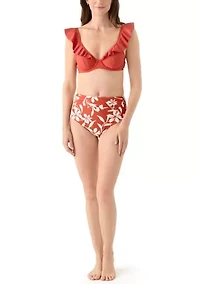 Ruffle Underwire Bikini Swim Top