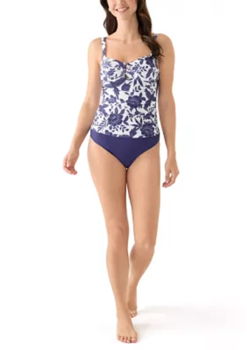 Floral Printed Tankini Top