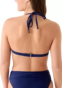 Women's Solid Halter Push Up Bra Top