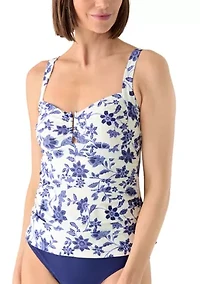 Women's Floral U-Wire Tankini Swim Top