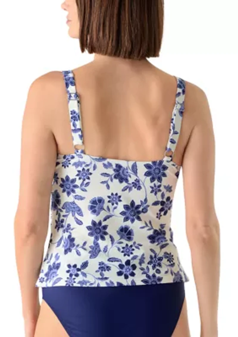 Women's Floral U-Wire Tankini Swim Top