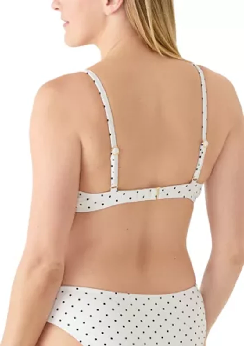 Polka Dot D Cup Bikini Bra