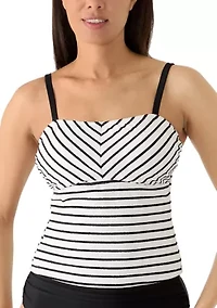Women's Textured Striped Tankini