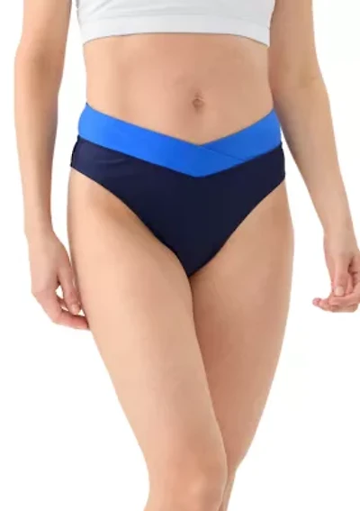 Color Block V-Front High Leg Bikini Bottom