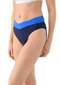 Color Block V-Front High Leg Bikini Bottom