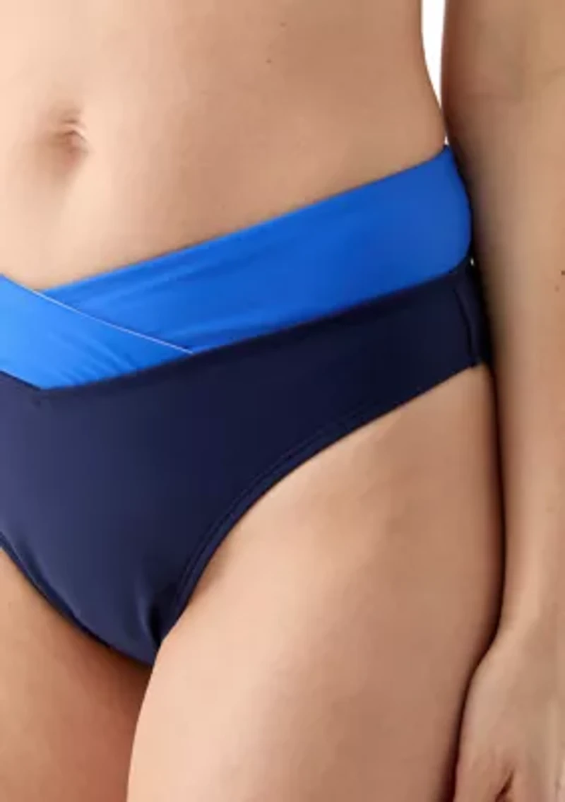 Color Block V-Front High Leg Bikini Bottom