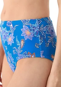 Paisley High Rise Full Coverage Swim Bottoms
