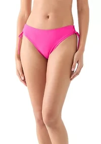 Bright Floral Adjustable Mid Rise Swim Bikini Bottoms