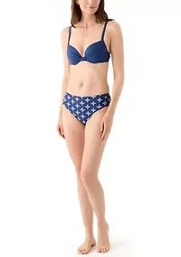 Geometric Print High Rise Swim Brief