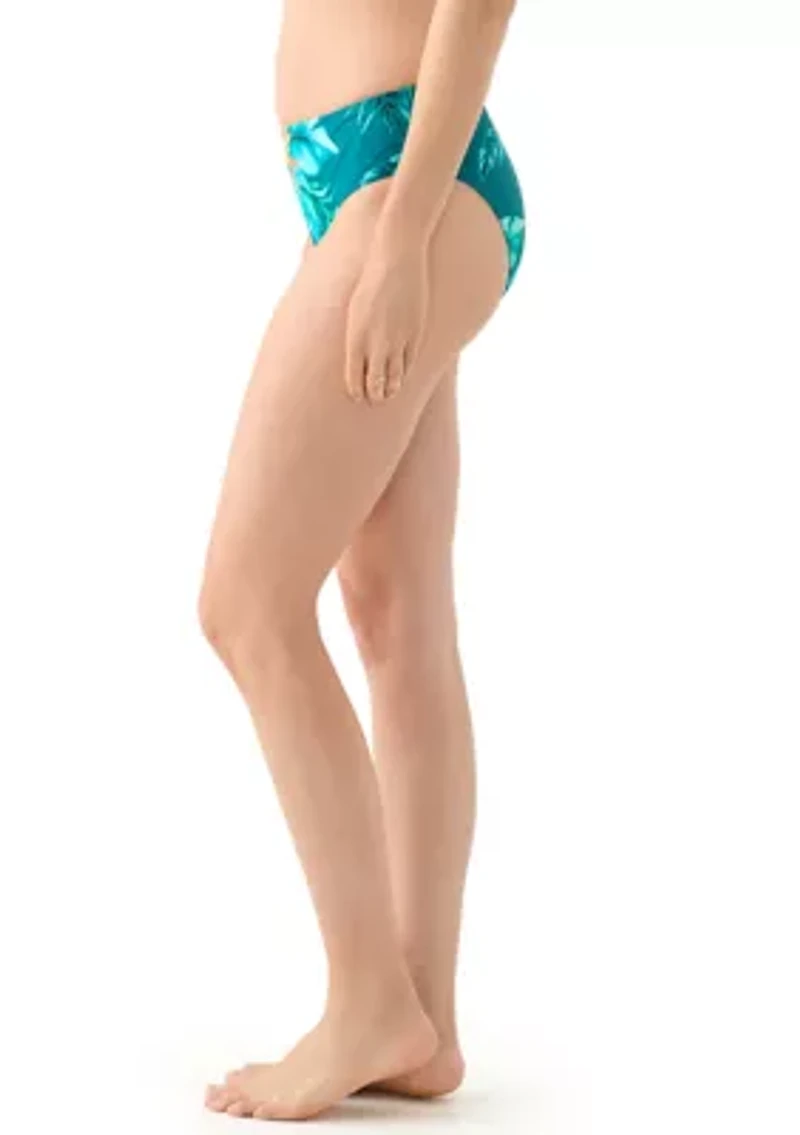 Tropical Floral High Waisted Swim Brief