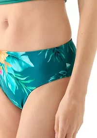 Tropical Floral High Waisted Swim Brief