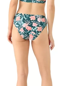 Women's Floral Mid Rise Bikini Bottoms