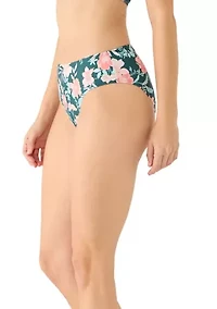 Women's Floral Mid Rise Bikini Bottoms