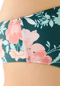 Women's Floral Mid Rise Bikini Bottoms