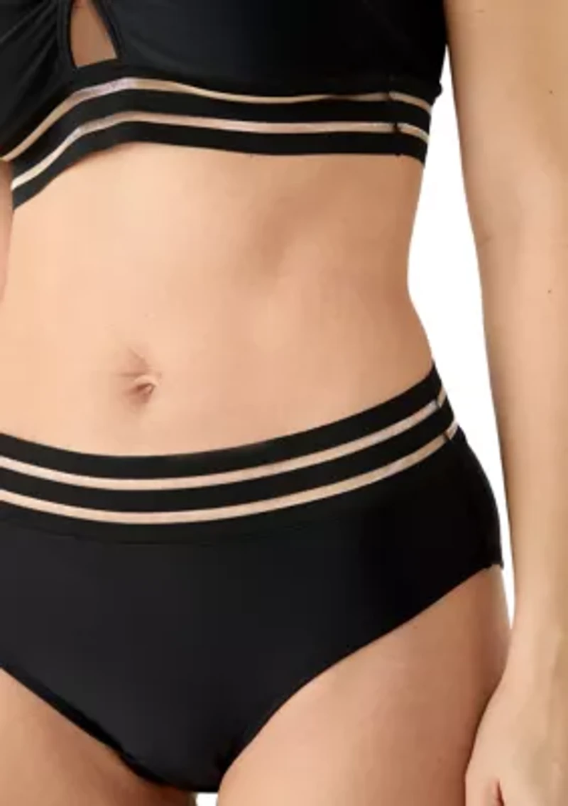 Black Mesh Bikini Briefs