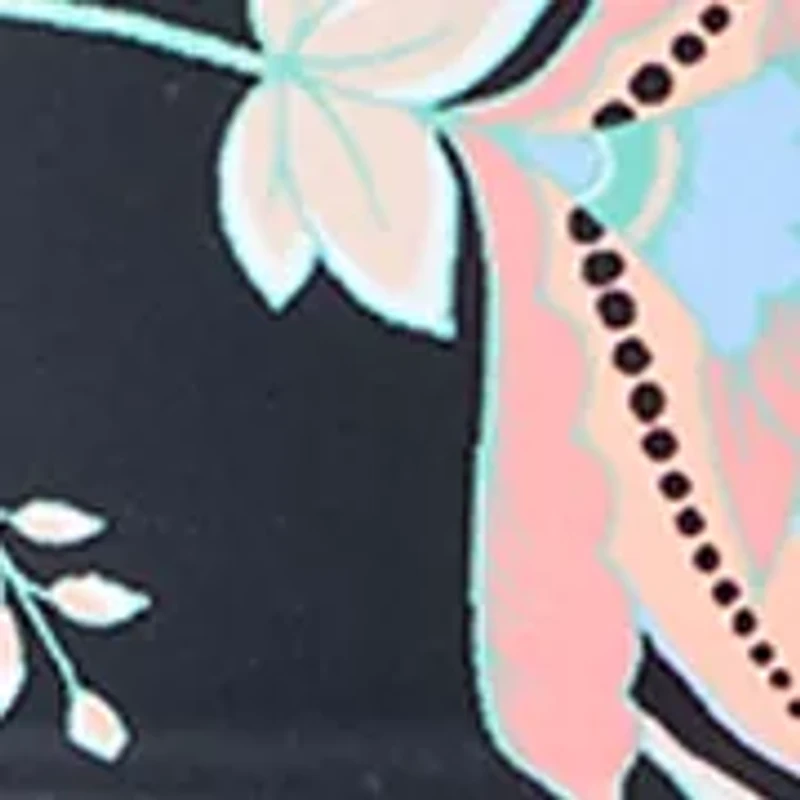 Women's Square Neck Paisley Floral One Piece Swimsuit