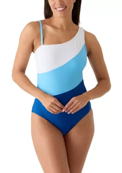 Women's Colorblock Diagonal 1 Piece