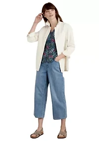 Women's Studio Glass V-Neck Jersey Printed Top