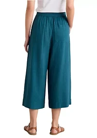 Sea Heart Linen Blend Culotte Pants