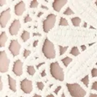 Women's 3/4 Sleeve Crochet Knit Sweater
